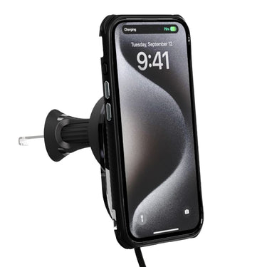 EFM Qi2 Wireless Car Charger with 20W Power Supply and 1M Cable - Black